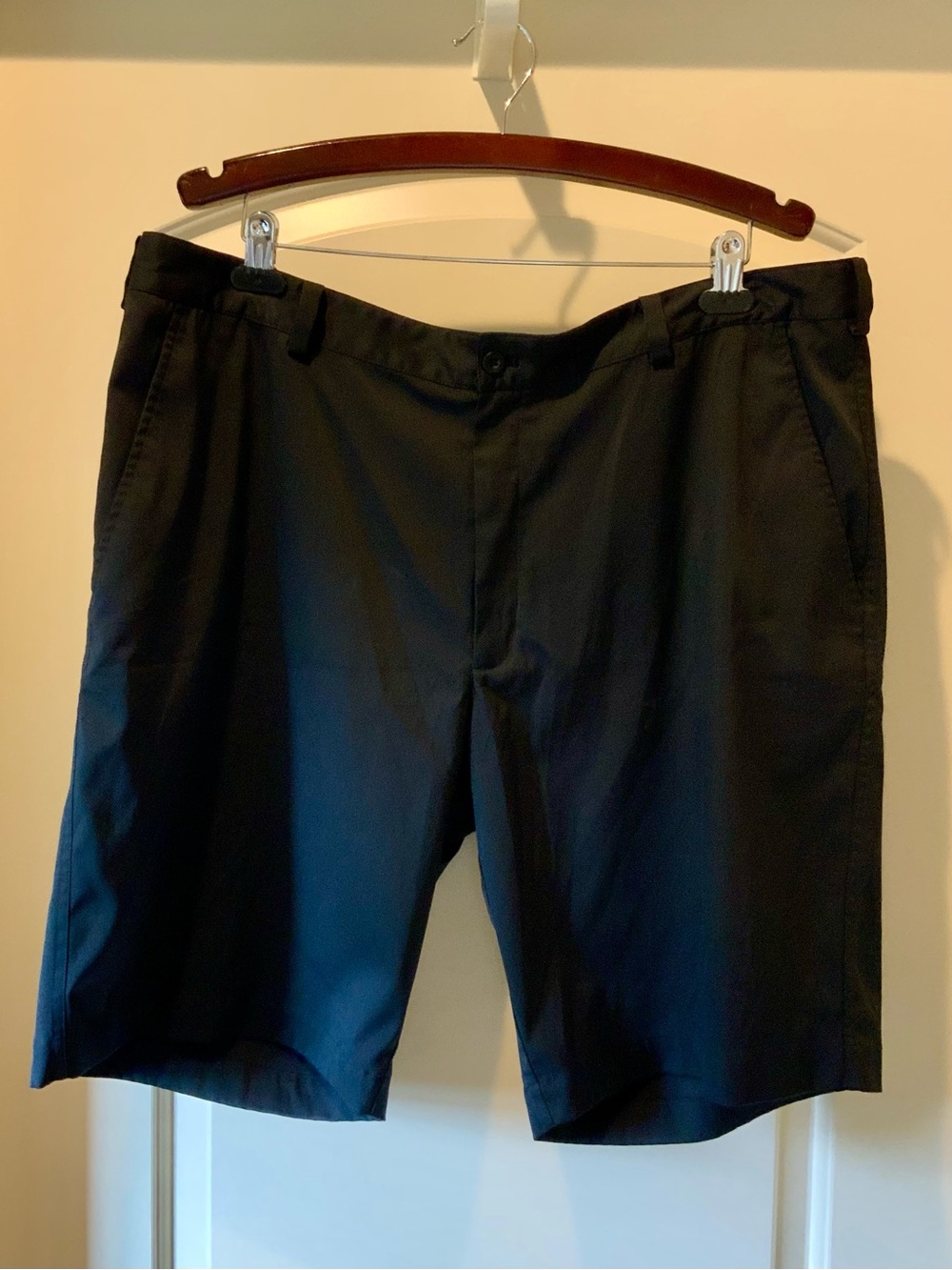 Nike Men's Black Flat-Front Performance Shorts